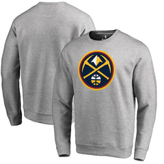 Heathered Gray Denver Nuggets Primary Logo Sweatshirt sale | NBA
