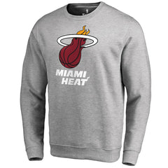 Heathered Gray Miami Heat Primary Logo Sweatshirt | NBA