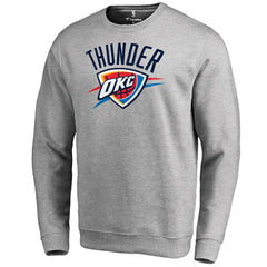 Heathered Gray Oklahoma City Thunder Primary Logo Sweatshirt | NBA