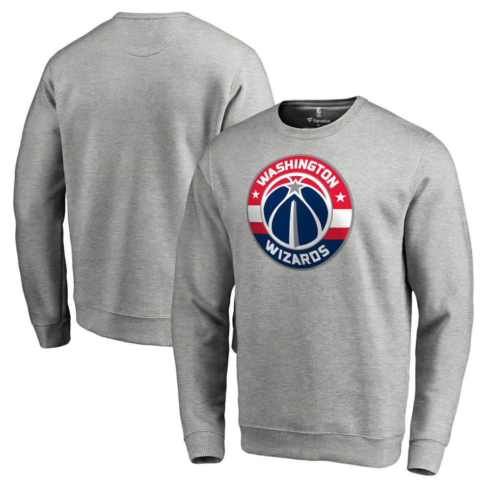 Heathered Gray Washington Wizards Primary Logo Sweatshirt | NBA