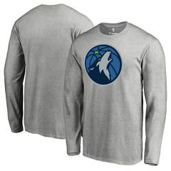 Heather Gray Minnesota Timberwolves Primary Logo Long Sleeve T-Shirt | NBA