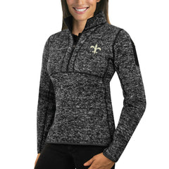 New Orleans Saints Antigua Women's Fortune Half-Zip Sweater | NFL Sale