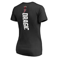 Black Goran Dragic Miami Heat Women's Backer V-Neck T-Shirt | NBA