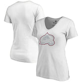 Colorado Avalanche Women's Whiteout V-Neck T-Shirt - NHL T-shirts