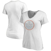 Edmonton Oilers Women's Whiteout V-Neck T-Shirt - NHL T-shirts
