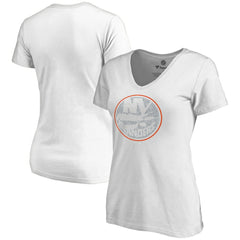 New York Islanders Women's Whiteout V-Neck T-Shirt - NHL T-shirts