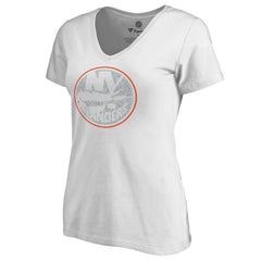 New York Islanders Women's Whiteout V-Neck T-Shirt - NHL T-shirts