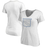 New York Rangers Women's Whiteout V-Neck T-Shirt - NHL T-shirts