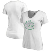 Vancouver Canucks Women's Whiteout V-Neck T-Shirt - NHL T-shirts