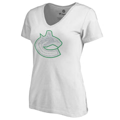 Vancouver Canucks Women's Whiteout V-Neck T-Shirt - NHL T-shirts