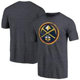 Heather Navy Denver Nuggets Distressed Team Logo Tri-Blend T-Shirt sale | NBA
