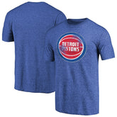 Heathered Blue Detroit Pistons Distressed Team Logo II Tri-Blend V-Neck T-Shirt sale | NBA