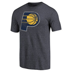 Heather Navy Indiana Pacers Distressed Team Logo Tri-Blend T-Shirt | NBA