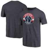 Heather Navy Washington Wizards Distressed Team Logo Tri-Blend T-Shirt | NBA