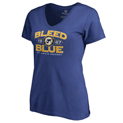 St. Louis Blues Women's Hometown Collection Bleed Blue V-Neck T-Shirt - NHL T-shirts