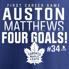 Auston Matthews Toronto Maple Leafs Four Goals T-Shirt - NHL T-shirts