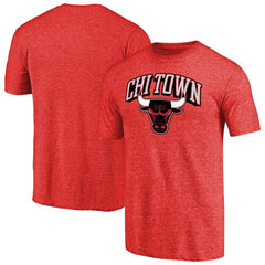 Red Chicago Bulls Hometown Collection Chi Town Tri-Blend T-Shirt sale | NBA