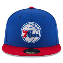 Royal/Red Philadelphia 76ers Team Color 2Tone 59FIFTY Fitted Hat | NBA