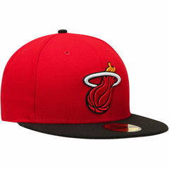 Red/Black Miami Heat Team Color 2Tone 59FIFTY Fitted Hat | NBA
