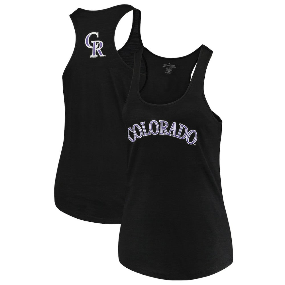 Colorado Rockies Soft as a Grape Women's Plus Size Swing for the Fences Racerback Tank Top - MLB Tanks
