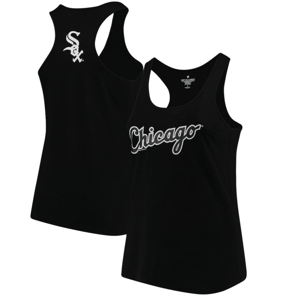 Chicago White Sox Soft as a Grape Women's Plus Size Swing for the Fences Racerback Tank Top - MLB Tanks
