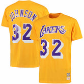 Gold Magic Johnson Los Angeles Lakers Hardwood Classics Retro Name & Number T-Shirt | NBA