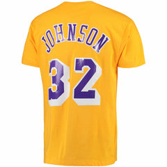 Gold Magic Johnson Los Angeles Lakers Hardwood Classics Retro Name & Number T-Shirt | NBA