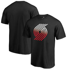 Black Portland Trail Blazers Gradient Logo T-Shirt | NBA