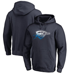 Navy Oklahoma City Thunder Gradient Logo Pullover Hoodie | NBA