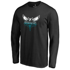 Black Charlotte Hornets Gradient Logo Long Sleeve T-Shirt | NBA