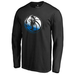 Black Dallas Mavericks Gradient Logo Long Sleeve T-Shirt sale | NBA