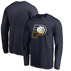 Navy Indiana Pacers Gradient Logo Long Sleeve T-Shirt | NBA
