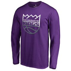 Purple Sacramento Kings Gradient Logo Long Sleeve T-Shirt | NBA