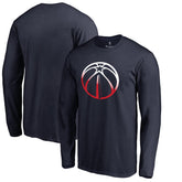 Navy Washington Wizards Gradient Logo Long Sleeve T-Shirt | NBA