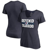 Colorado Avalanche Women's Hometown Collection Defend V-Neck T-Shirt - NHL T-shirts