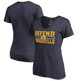 Nashville Predators Women's Hometown Collection Defend V-Neck T-Shirt - NHL T-shirts