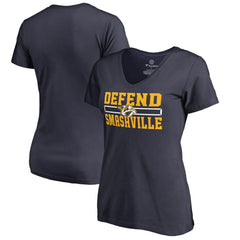 Nashville Predators Women's Hometown Collection Defend V-Neck T-Shirt - NHL T-shirts