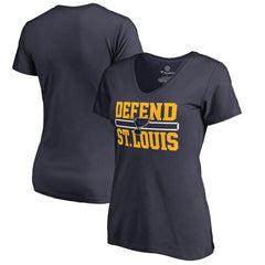 St. Louis Blues Women's Hometown Collection Defend V-Neck T-Shirt - NHL T-shirts