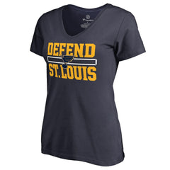 St. Louis Blues Women's Hometown Collection Defend V-Neck T-Shirt - NHL T-shirts