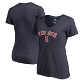 Boston Red Sox Women's Core Wahconah V-Neck T-Shirt - MLB T-shirts