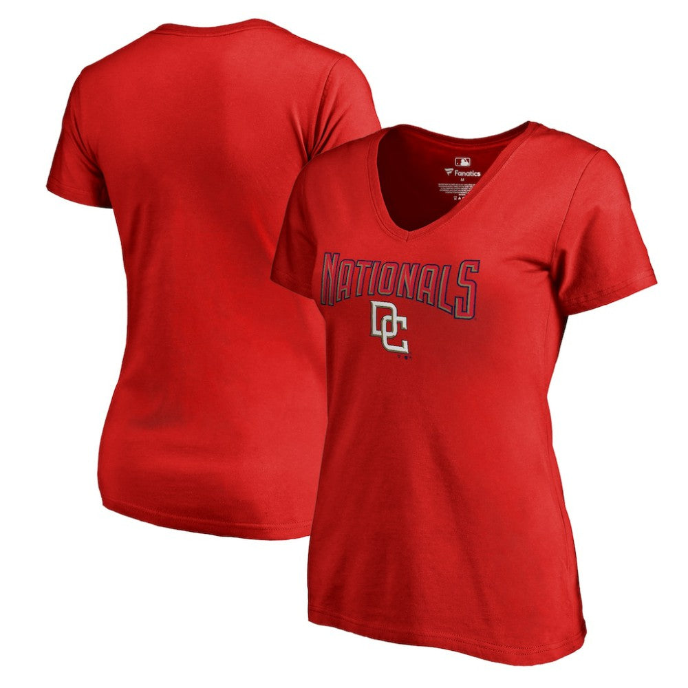 Washington Nationals Women's Core Wahconah V-Neck T-Shirt - MLB T-shirts