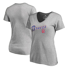 Atlanta Braves Women's Core Wahconah V-Neck T-Shirt - MLB T-shirts