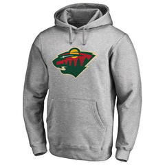 Minnesota Wild Primary Team Logo Fleece Fitted Pullover Hoodie - NHL Hoodies