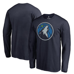 Navy Minnesota Timberwolves Primary Logo 2 Long Sleeve T-Shirt | NBA