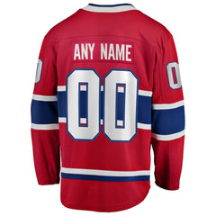 Montreal Canadiens Fanatics Home Breakaway Custom Jersey - NHL Jerseys