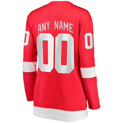 Detroit Red Wings Fanatics Women's Home Breakaway Custom Jersey - NHL Jerseys