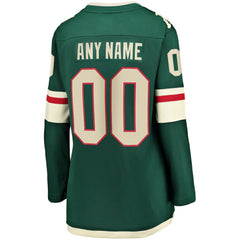 Minnesota Wild Fanatics Women's Home Breakaway Custom Jersey - NHL Jerseys