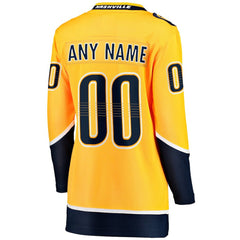 Nashville Predators Fanatics Women's Home Breakaway Custom Jersey - NHL Jerseys
