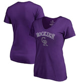 Colorado Rockies Women's Team Lockup T-Shirt - MLB T-shirts
