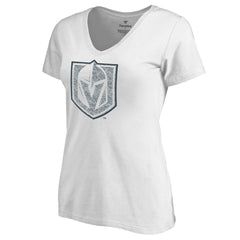 Vegas Golden Knights Women's Whiteout V-Neck T-Shirt - NHL T-shirts
